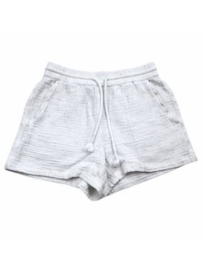 Lou & Grey Textured Lounge Shorts Small Neutral High Rise Casual Chic